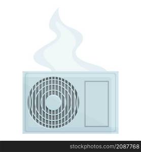 Change air conditioner icon cartoon vector. Maintenance service. Home cooling. Change air conditioner icon cartoon vector. Maintenance service