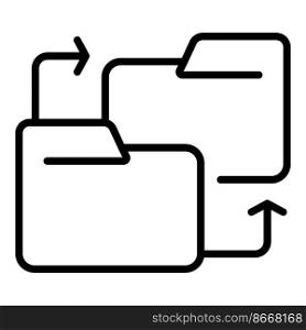 Change file folder icon outline vector. Business project. Workflow team. Change file folder icon outline vector. Business project