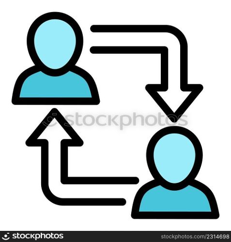 Change leader company icon outline vector. Social management. Esg business. Change leader company icon outline vector. Social management