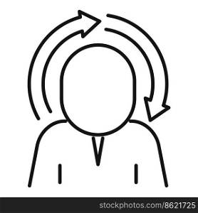 Change manager icon outline vector. Eco recycle. Global corporate. Change manager icon outline vector. Eco recycle