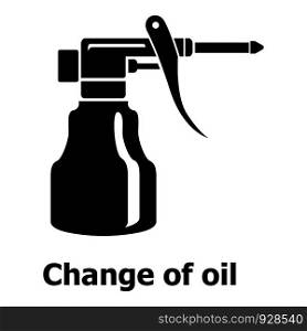 Change oil icon. Simple illustration of change oil vector icon for web. Change oil icon, simple black style