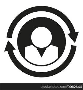 Change person icon simple vector. Human work. Business team. Change person icon simple vector. Human work