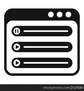 Change playlist icon simple vector. Music song. Application list. Change playlist icon simple vector. Music song