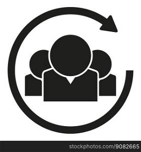 Change staff icon simple vector. Human work. Leader job. Change staff icon simple vector. Human work
