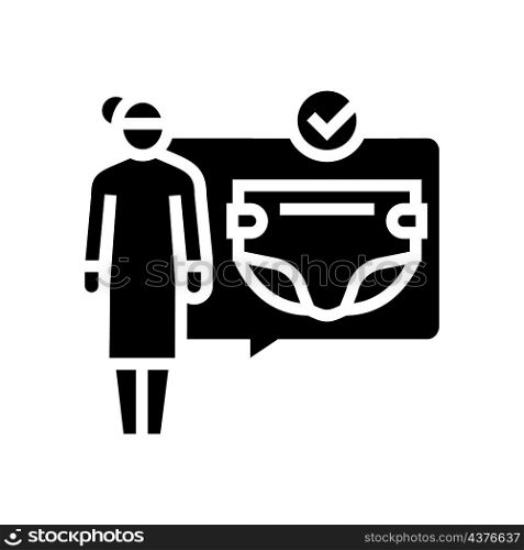 changing diapers glyph icon vector. changing diapers sign. isolated contour symbol black illustration. changing diapers glyph icon vector illustration
