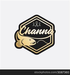 Channa Snakehead fish, Predator Fish, animal underwater design, logo, and illustration