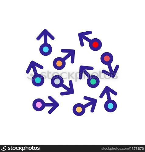chaos shooter directions icon vector. chaos shooter directions sign. color symbol illustration. chaos shooter directions icon vector outline illustration