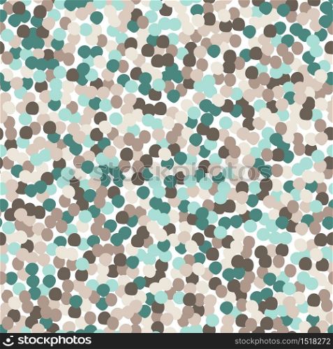 Chaotic dots seamless pattern. Circle shapes wallpaper. Decorative backdrop for fabric design, textile print, wrapping, cover. Vector illustration.. Chaotic dots seamless pattern. Circle shapes wallpaper.