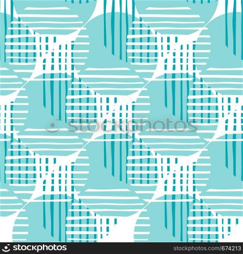 Chaotic pattern circle lines in green color. Abstract circles shapes and stripes seamless pattern illustration.. Chaotic pattern circle lines in green color. Abstract circles shapes and stripes