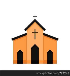 Chapel icon. Flat illustration of chapel vector icon for web. Chapel icon, flat style