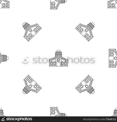 Chapel icon. Outline illustration of chapel vector icon for web design isolated on white background. Chapel icon, outline style