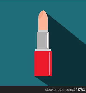 Chapstick icon. Flat illustration of chapstick vector icon for web isolated on baby blue background. Chapstick icon, flat style