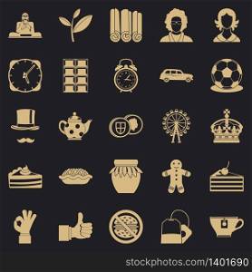 Char icons set. Simple set of 25 char vector icons for web for any design. Char icons set, simple style