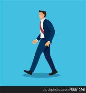 character businessman walking vector illustration