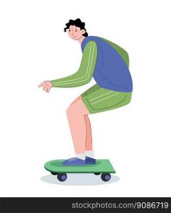 character people with skateboard vector illustration