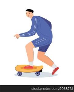 character people with skateboard vector illustration