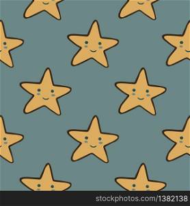 Character star shapes seamless pattern. Design for baby fabric, textile print, wrapping paper, cover, packing. Geometric vector illustration.. Character star shapes seamless pattern. Design for baby fabric, textile print, wrapping paper, cover, packing.