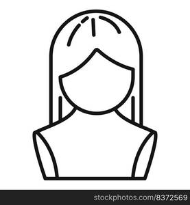 Character wig icon outline vector. Hair style. Short beauty. Character wig icon outline vector. Hair style