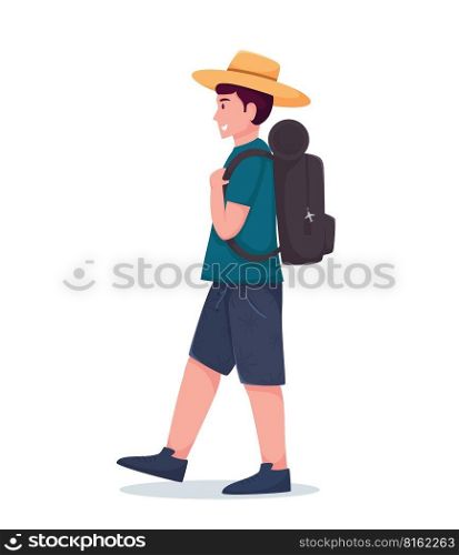 Characters tourists traveling people vector illustration