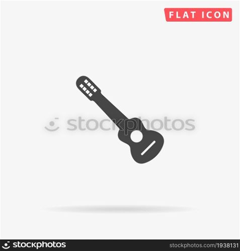 Charango flat vector icon. Glyph style sign. Simple hand drawn illustrations symbol for concept infographics, designs projects, UI and UX, website or mobile application.. Charango flat vector icon