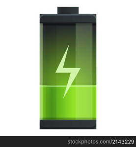 Charge battery icon cartoon vector. Charger energy. Recharge level. Charge battery icon cartoon vector. Charger energy