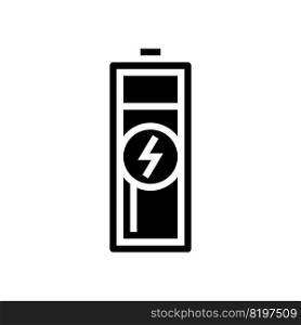 charge battery power energy glyph icon vector. charge battery power energy sign. isolated symbol illustration. charge battery power energy glyph icon vector illustration