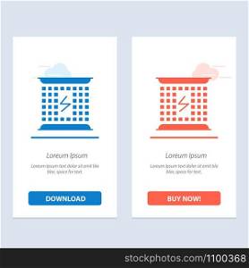 Charge, Charging, Electricity, Electromagnetic, Energy Blue and Red Download and Buy Now web Widget Card Template