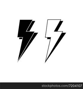 Charge, energy or lightning icon logo in black on isolated white background. EPS 10 vector. Charge, energy or lightning icon logo in black on isolated white background. EPS 10 vector.