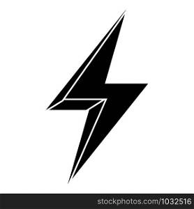 Charge lightning bolt icon. Simple illustration of charge lightning bolt vector icon for web design isolated on white background. Charge lightning bolt icon, simple style