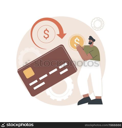 Chargeback abstract concept vector illustration. Payment dispute, pay back, credit and debit card chargeback, return on bank account, retailer money transfer, retrieval request abstract metaphor.. Chargeback abstract concept vector illustration.