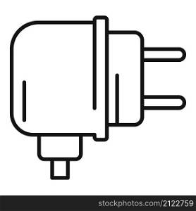 Charger adapter icon outline vector. Battery charge. Cell mobile. Charger adapter icon outline vector. Battery charge