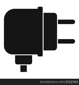 Charger adapter icon simple vector. Battery charge. Cell mobile. Charger adapter icon simple vector. Battery charge