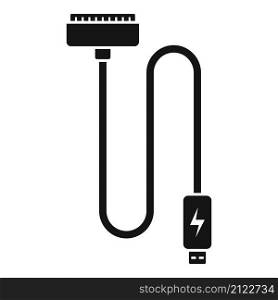 Charger cable icon simple vector. Phone battery. Cell mobile. Charger cable icon simple vector. Phone battery