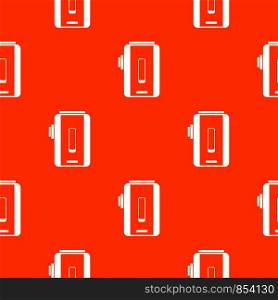 Charger pattern repeat seamless in orange color for any design. Vector geometric illustration. Charger pattern seamless