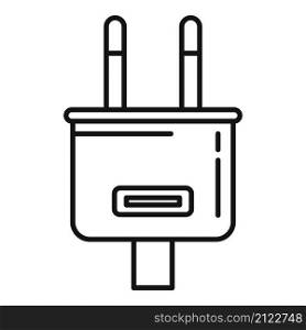 Charger plug icon outline vector. Charge phone. Cell mobile. Charger plug icon outline vector. Charge phone