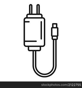 Charger plug icon outline vector. Phone charge. Smartphone energy. Charger plug icon outline vector. Phone charge