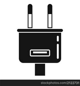 Charger plug icon simple vector. Charge phone. Cell mobile. Charger plug icon simple vector. Charge phone