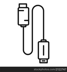Charger usb cable icon outline vector. Charge phone. Battery cell. Charger usb cable icon outline vector. Charge phone