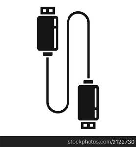 Charger usb cable icon simple vector. Charge phone. Battery cell. Charger usb cable icon simple vector. Charge phone