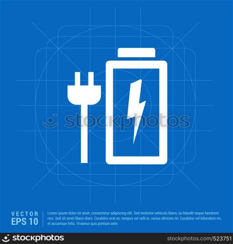 Charging battery icon . Battery icon