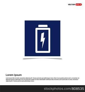 Charging battery icon . Battery icon - Blue photo Frame