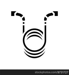charging cable electric glyph icon vector. charging cable electric sign. isolated symbol illustration. charging cable electric glyph icon vector illustration