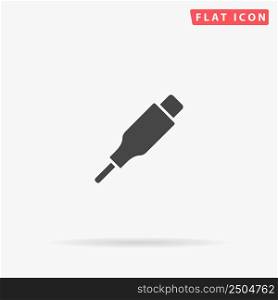 Charging Cable flat vector icon. Glyph style sign. Simple hand drawn illustrations symbol for concept infographics, designs projects, UI and UX, website or mobile application.. Charging Cable flat vector icon