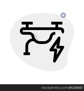 Charging indicator of a drone with Thunderbolt flash Logotype