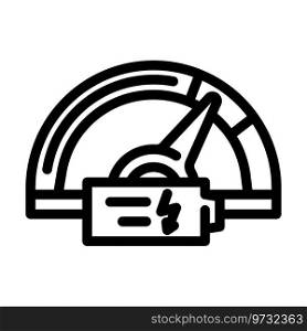 charging speed electric line icon vector. charging speed electric sign. isolated contour symbol black illustration. charging speed electric line icon vector illustration