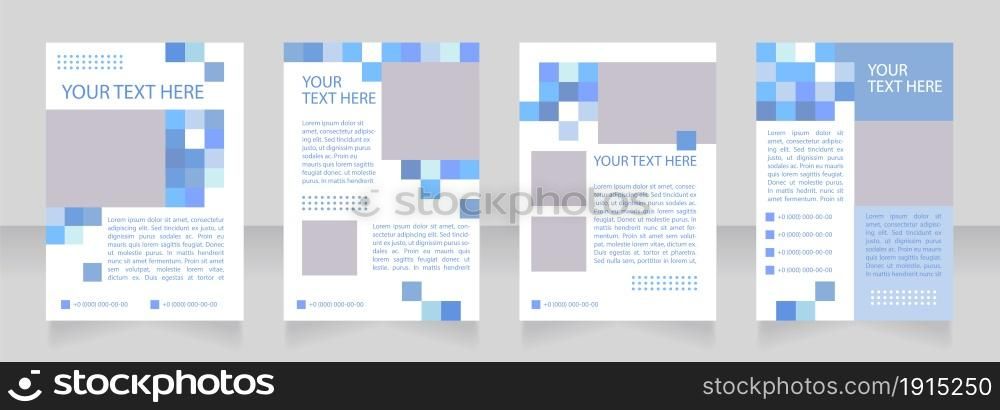 Charitable organization promotion blank brochure layout design. Vertical poster template set with empty copy space for text. Premade corporate reports collection. Editable flyer paper pages. Charitable organization promotion blank brochure layout design