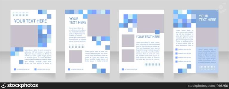 Charitable organization promotion blank brochure layout design. Vertical poster template set with empty copy space for text. Premade corporate reports collection. Editable flyer paper pages. Charitable organization promotion blank brochure layout design