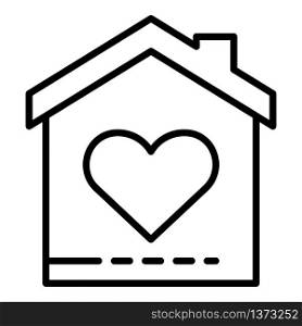 Charity house icon. Outline charity house vector icon for web design isolated on white background. Charity house icon, outline style