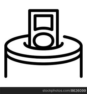 Charity money box icon outline vector. Financial help. Volunteer investor. Charity money box icon outline vector. Financial help