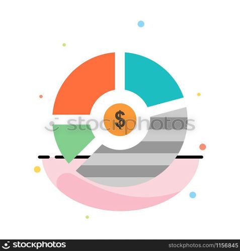 Chart, Analysis, Bar, Business, Graph, Seo, Statistics Abstract Flat Color Icon Template